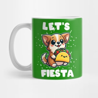 Lets Fiesta Cute Corgi Dog Tacos Mug